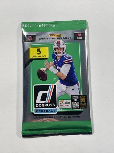 2022 Panini Donruss Football Gravity Feed Factory Sealed Pack 5 Cards