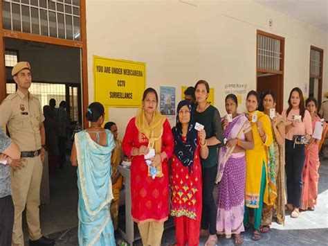 Assembly Polls Haryana Records Pc Voter Turnout Surpasses Lok