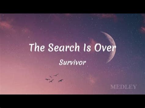 The Search Is Over Survivor Lyrics YouTube