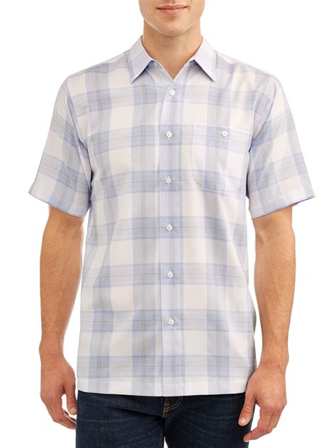 George Men S And Big Men S Short Sleeve Microfiber Shirt Walmart