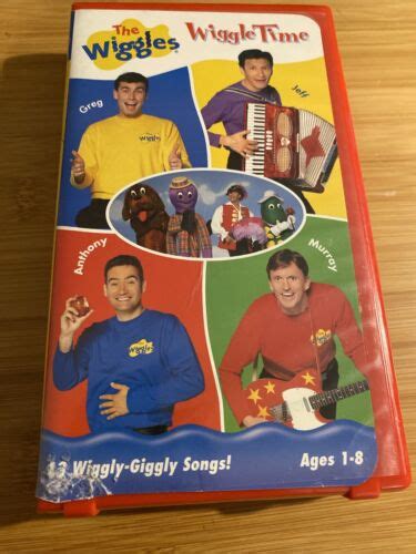 The Wiggles Wiggle Time Vhs Red Clam Shell Greg Jeff Anthony