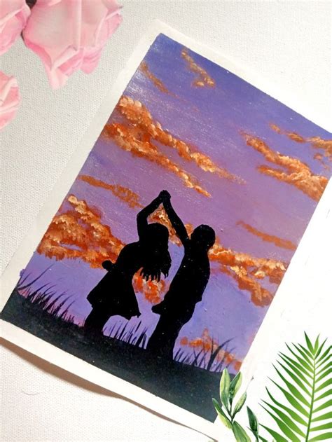 Silhouette acrylic painting in 2022 | Mini canvas art, Diy art painting ...