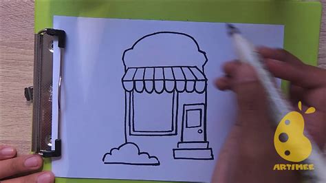 Bakery Drawing Easy - How To Draw A Bakery | Bodesewasude