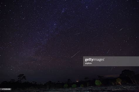 Geminid Meteor In The Night Sky High-Res Stock Photo - Getty Images