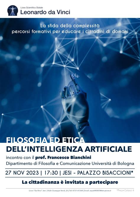 Filosofia, etica ed intelligenza artificiale al Palazzo Bisaccioni di