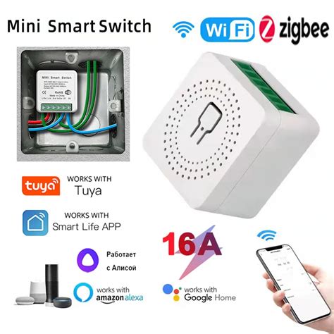 Tuya Zigbee 3 0 WiFi Mini Interruptor De Luz Inteligente 2 Way Controle