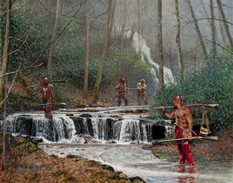 Some People Are Standing In The Water Near A Waterfall And One Person