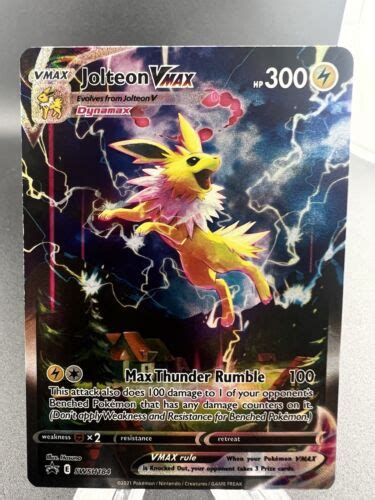 Pokémon Tcg Jolteon Vmax Swsh Black Star Promo Swsh184 Holo Promo Ebay