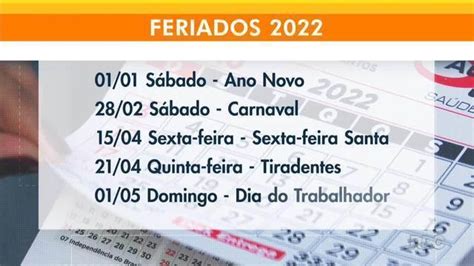 Confira Os Feriados Nacionais De 2022 Jaru Online