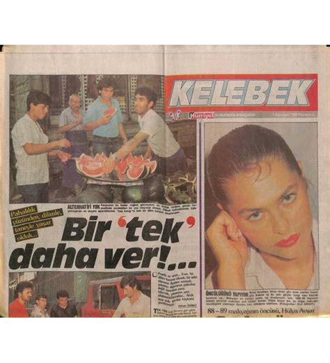 Hürriyet Gazetesi Kelebek Eki 1 Ağustos 1988 88 89 Makyajının Öncüsü