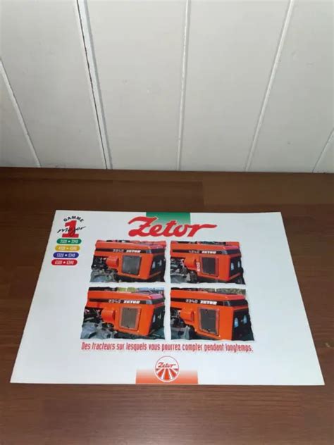 Brochure Prospekt Prospectus Gamme Tracteur Zetor Major Tractor