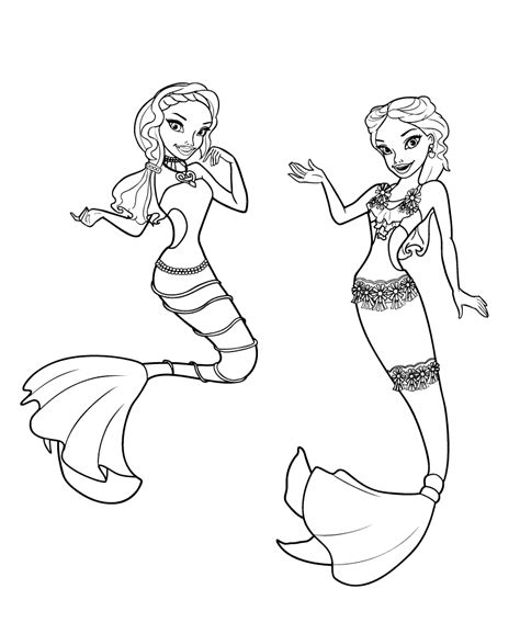 Coloring page - Barbie mermaid