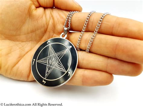 Large Sigil of Baphomet Pendant bessy Version Stainless Steel Occult ...