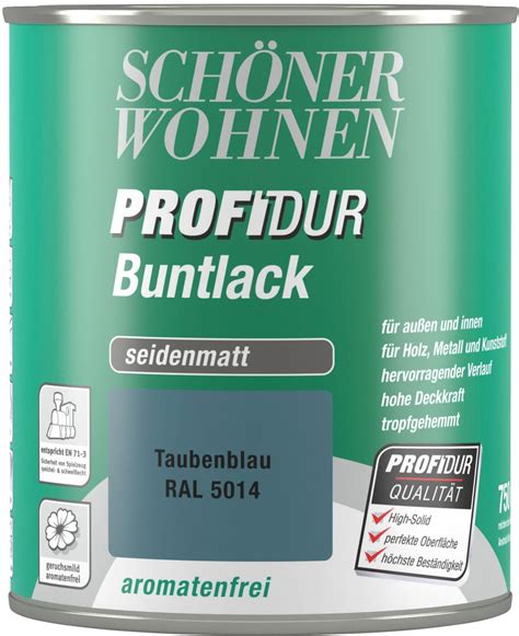 Sch Ner Wohnen Protect Buntlack Seidenmatt Ml Taubenblau Test Ab