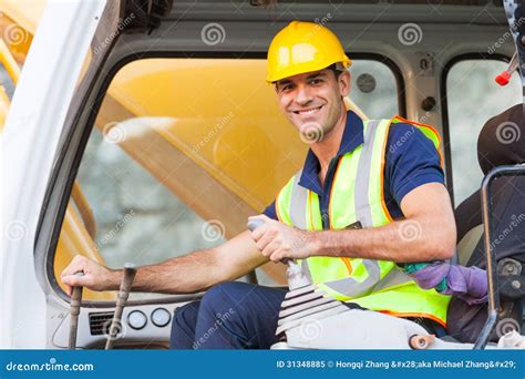 Excavator Operator Stock Image Image Of Male Caucasian 31348885