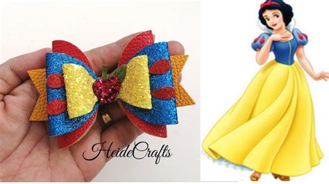 Snow White Hair Bow Diy Chunky Hair Bow How To Make Disney