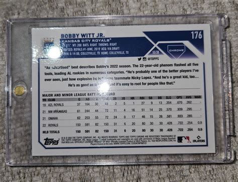 2023 Topps Chrome Blue Sonar Refractors 12 125 Bobby Witt Jr Kansas