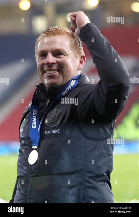 Celtic Manager Neil Lennon Celebrates After The Betfred Scottish Cup