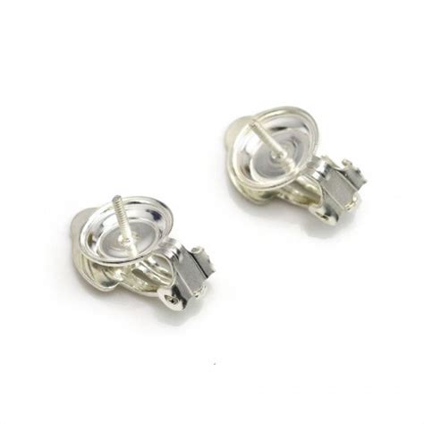 Clip Doreilles En Argent Mm Pour Perles Semi Perc E X Pcs