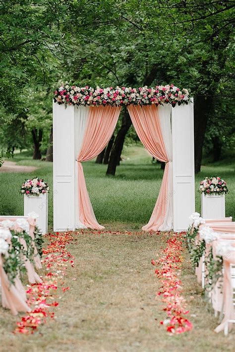 Fundo Arranjo De Arco De Rea De Cerim Nia De Casamento Foto E Imagem