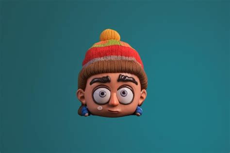 Premium AI Image | A beanie with a cartoon character on it