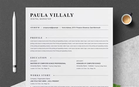 Paula Resume Template 82320 Templatemonster