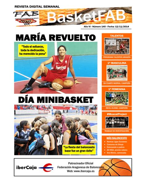 revista 140 Federación Aragonesa de Baloncesto