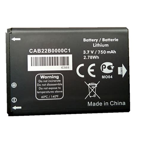 ALCATEL CAB0400000C1 Battery New Battery For ALCATEL CAB0400000C1