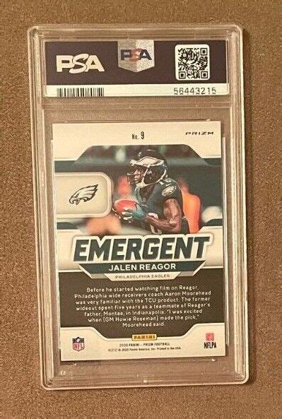 Panini Prizm Jalen Reagor Emergent Green Prizm Psa Mint Rookie