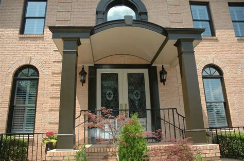 Wide Front Portico Designed And Built By Georgia Front Porch Portico