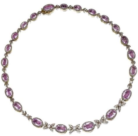 Pink Topaz And Diamond Necklace Lot Pink Topaz Necklace Pink Topaz