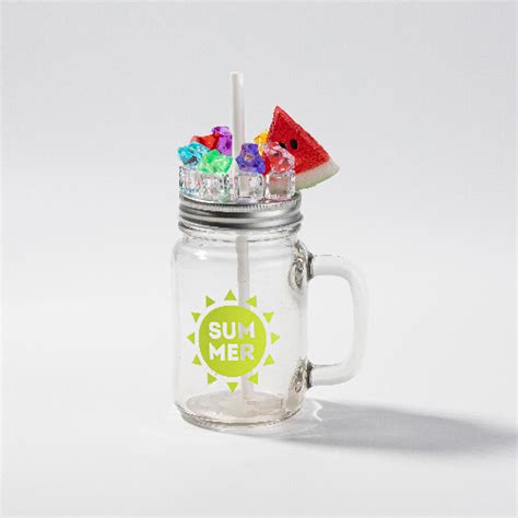 Mug Mason Jar Ml Esmerilado Sin Asa Para Sublimaci N Hielo