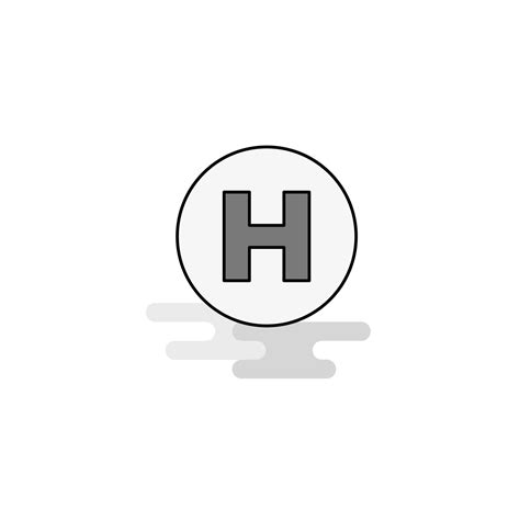 Hospital Web Icon Flat Line Filled Gray Icon Vector 14022474 Vector Art
