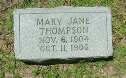 Mary Jane Thompson Memorial Find A Grave