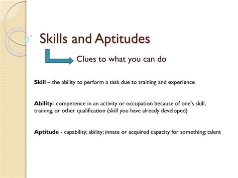 PPT - Skills and Aptitudes PowerPoint Presentation, free download - ID ...