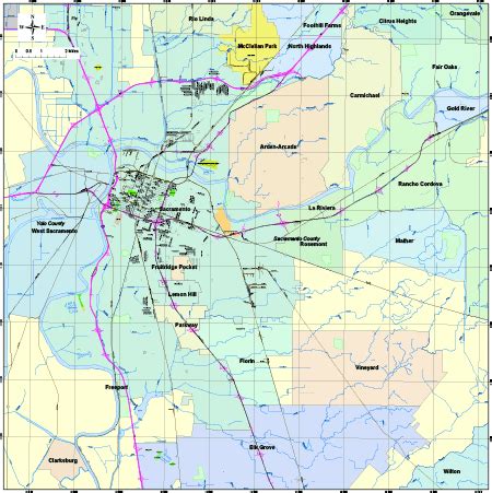 Sacramento Zip Code Map Printable