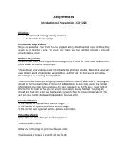 Program4 Pdf Assignment 4 Introduction To C Programming COP 3223