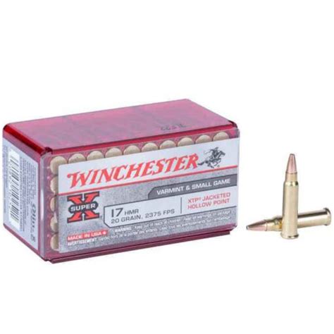 Winchester Super X 17 HMR 20gr JHP Rimfire Ammo 50 Rounds For Sale