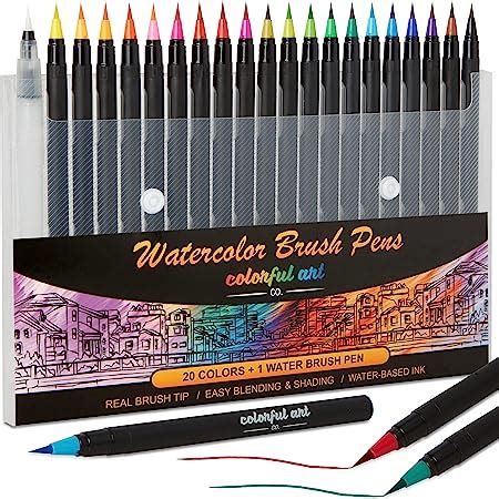 Amteker 24 1 Aquarellstifte Brush Pen Set Malen Pinselstifte Mit