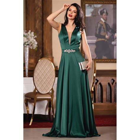 Rochie De Seara Lunga Verde Moda La Ndem N