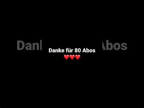 Danke für 80 Abos YouTube