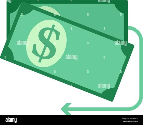 Cash Back Dollar Banknotes Icon Stock Vector Image Art Alamy