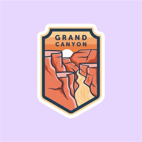 Grand Canyon National Park Sticker National Park Badge Etsy