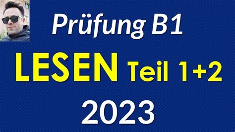 B1 Prüfung Lesen g a s t Lesen B1 Test 2023 NEU 22 02 2023 YouTube