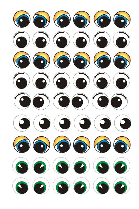 Plantillas De Ojos 7 Doll Eyes Eye Stickers Face Template