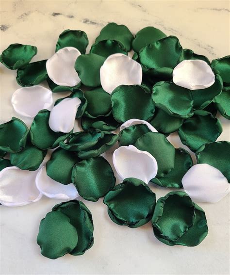 Forest Green Wedding Decor Emerald Flower Petals Wedding Etsy