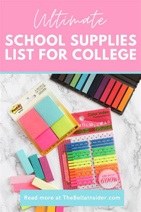 Ultimate School Supplies List For College In 2023 College School