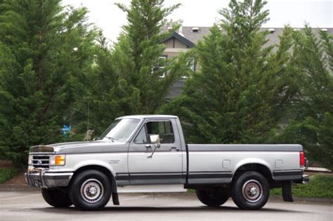 Ford F 250 Standard Cab Pickup 1989 Silver And Gray For Sale 1fthf25m3kpa51317 1989 Ford F250