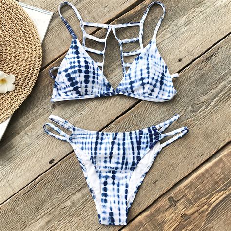 Strappy Tie Dye Bikini Tie Dye Bikini Tie Dye Swimsuit Bikinis