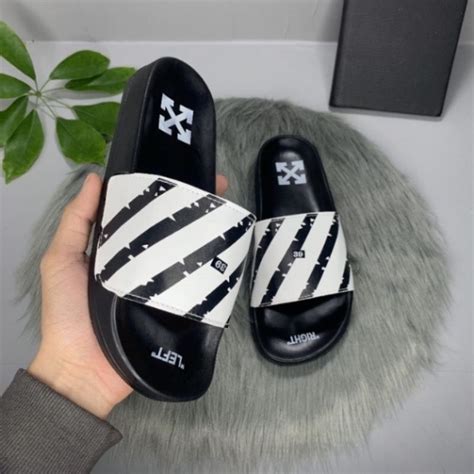 Dép Lê Nam Nữ OFF WHITE Quai Ngang Phong Cách Cá Tính Dép Lê Nam Nữ Hot Trend Shopee Việt Nam